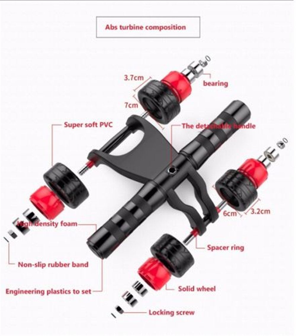 Exercise Wheel Professional 4 Wheels AB Roller Abdomen Round Fitness Exercise Wheel Professional 4 Wheels AB Roller Abdomen Round Fitness
