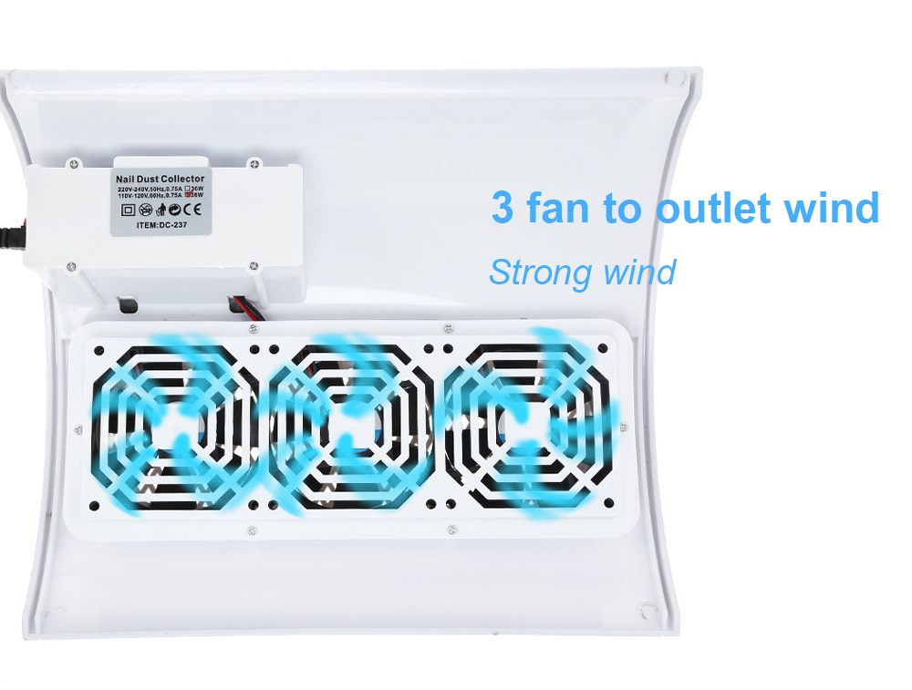 Salon Nail Dust Collector Machine Suction Tool Vacuum Cleaner Strong Fan 