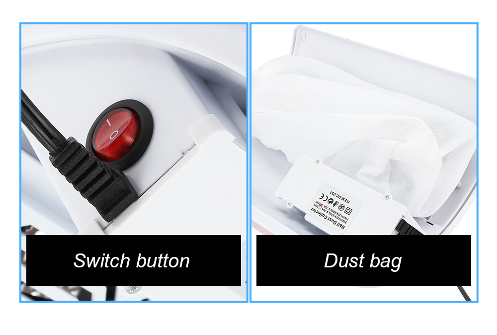 Salon Nail Dust Collector Machine Suction Tool Vacuum Cleaner Strong Fan 