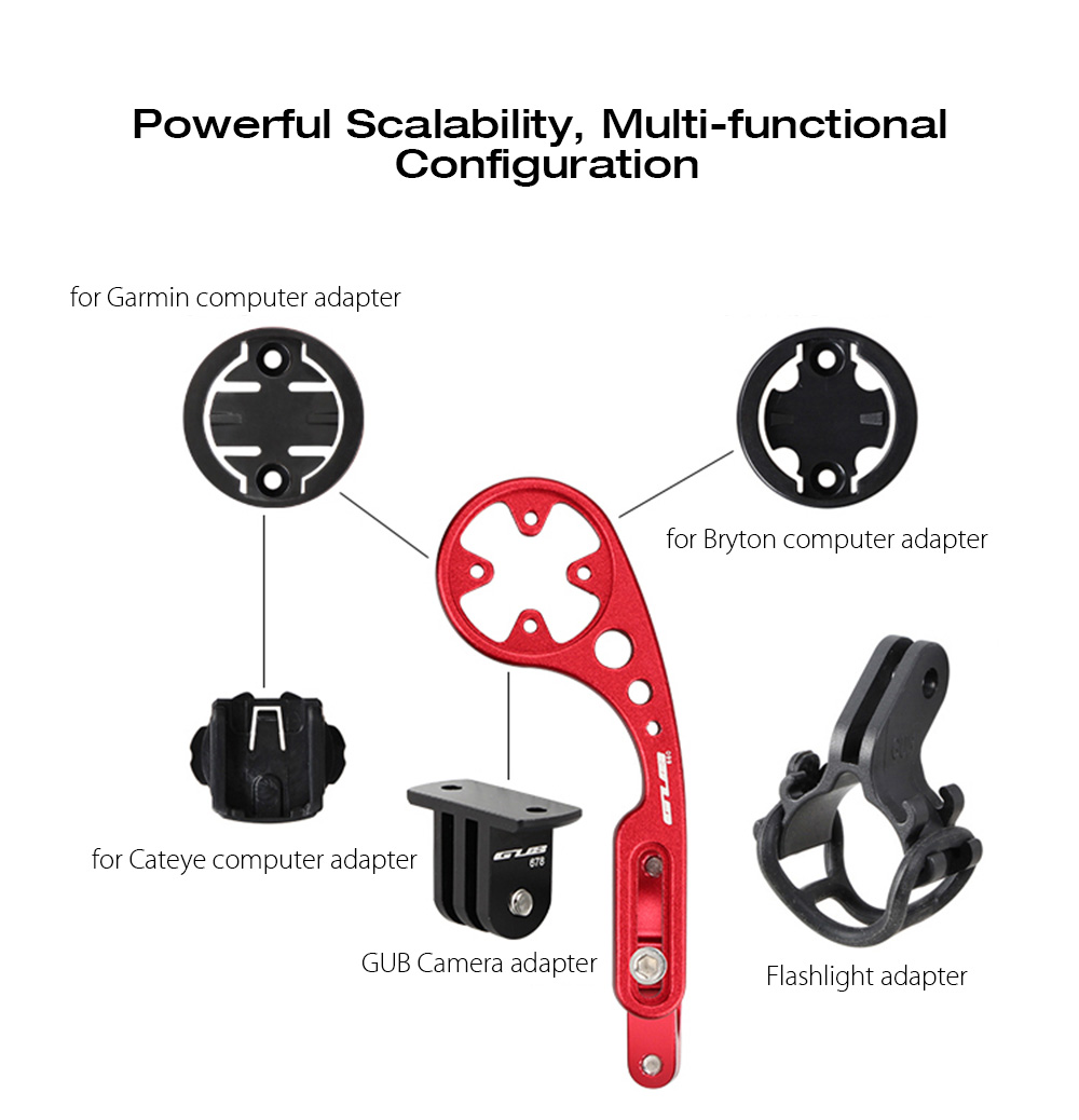 GUB 660 Retractable Aluminum Alloy Computer Holder for Garmin / Bryton / Cateye GUB 660 Retractable Aluminum Alloy Computer Holder for Garmin / Bryton / Cateye