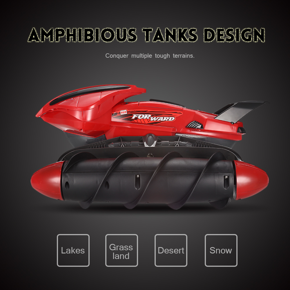 Flytec 989 - 393 2.4GHz Amphibious Stunt Water-resistance All-terrain RC Tank Boat Flytec 989 - 393 2.4GHz Amphibious Stunt Water-resistance All-terrain RC Tank Boat