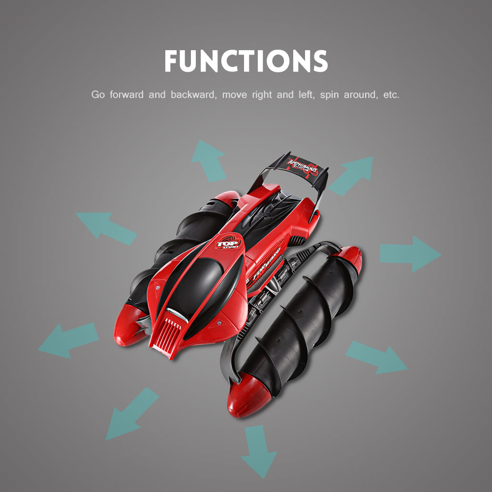 Flytec 989 - 393 2.4GHz Amphibious Stunt Water-resistance All-terrain RC Tank Boat Flytec 989 - 393 2.4GHz Amphibious Stunt Water-resistance All-terrain RC Tank Boat