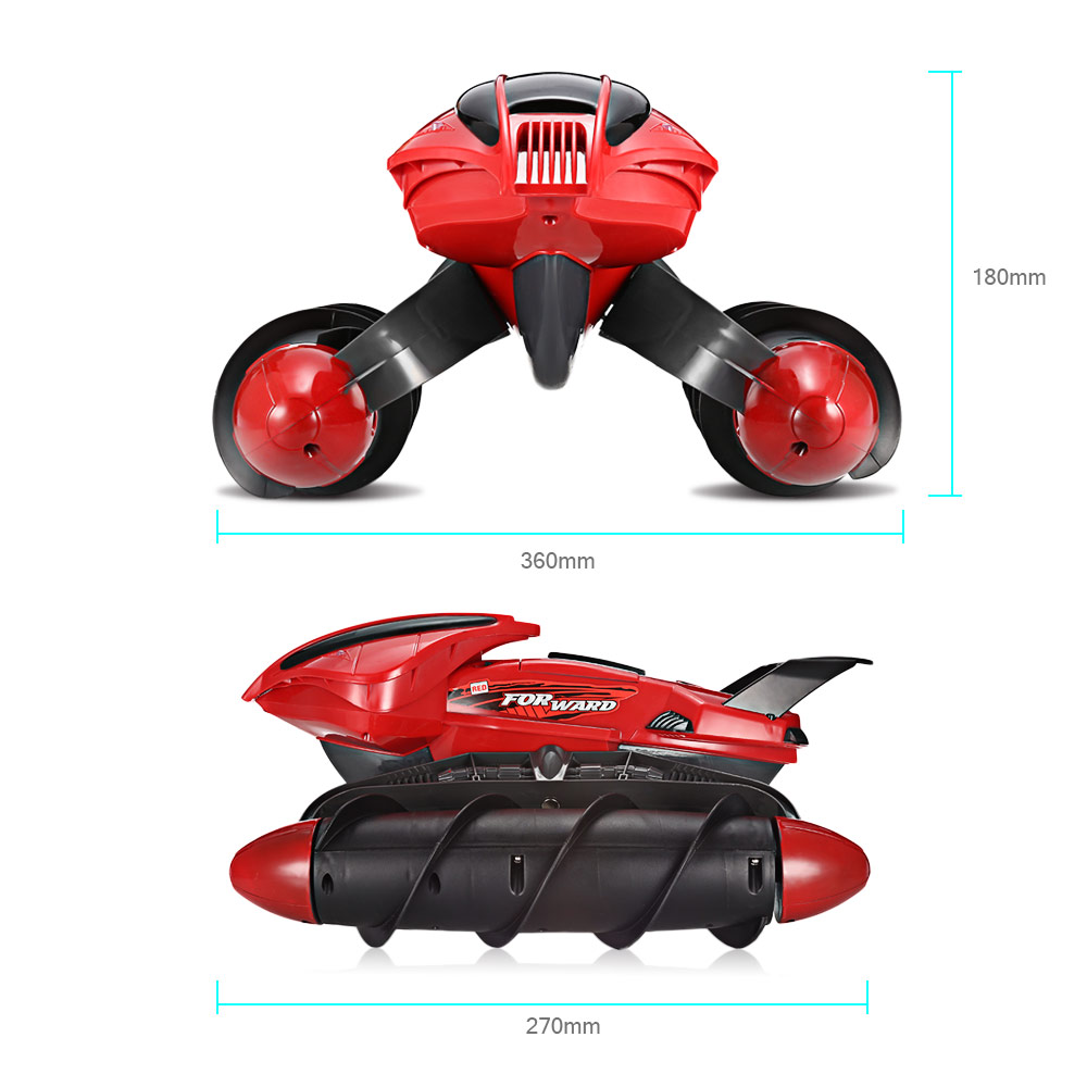 Flytec 989 - 393 2.4GHz Amphibious Stunt Water-resistance All-terrain RC Tank Boat Flytec 989 - 393 2.4GHz Amphibious Stunt Water-resistance All-terrain RC Tank Boat