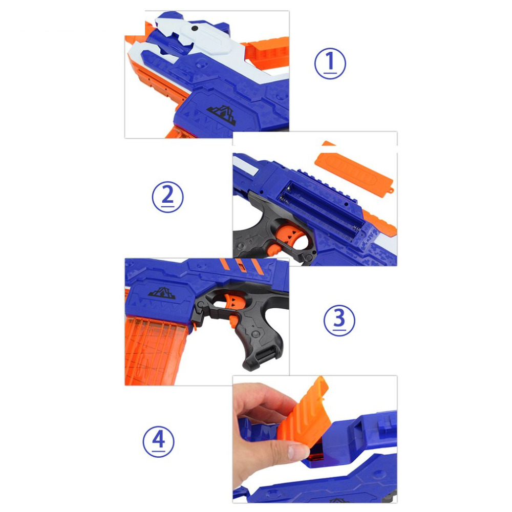 3 in 1 Electric Burst of Soft Bullet Rifle Gun Toy for Kids Outdoor Shooting Game