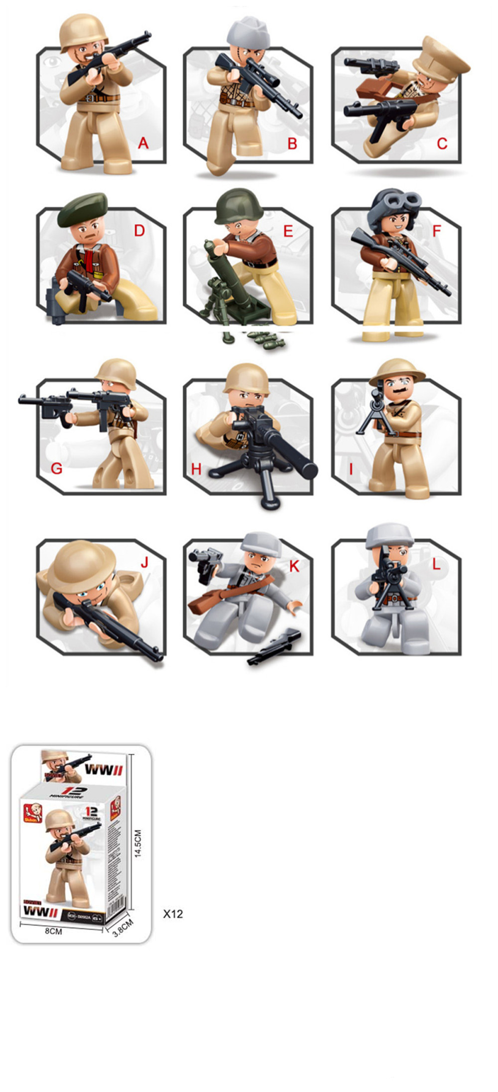 Sluban Building Blocks Educational Kids Toy Army Set 1PC Sluban Building Blocks Educational Kids Toy Army Set 1PC
