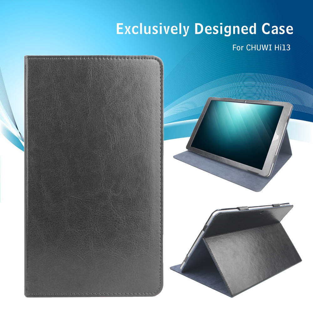 PU Leather Folio Cover Full Body Protective Skin Stand for CHUWI Hi13