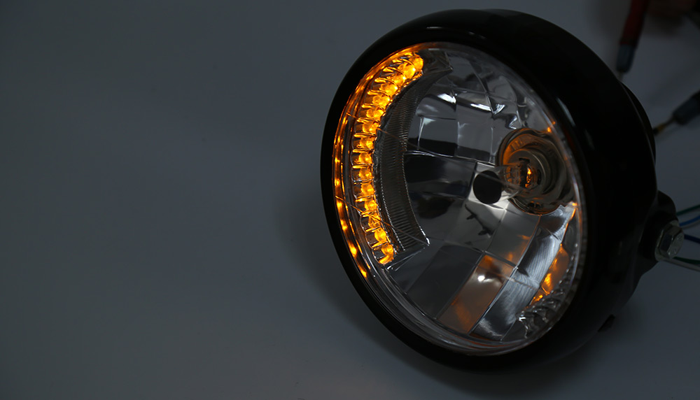35W 2250Lm 12V Motorcycle Yellow Head Lamp Turn Signal Light
