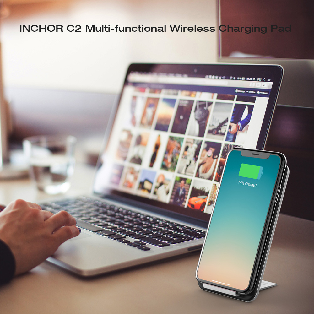 INCHOR C2 Multi-functional Wireless Charging Pad Magnetic with Desktop Holder