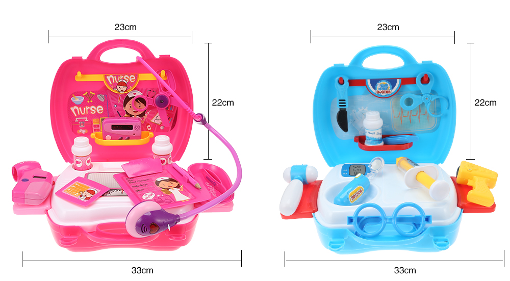 Kids Pretend Play Doctor Game Education Toy Plastic Suitcase Kit Kids Pretend Play Doctor Game Education Toy Plastic Suitcase Kit