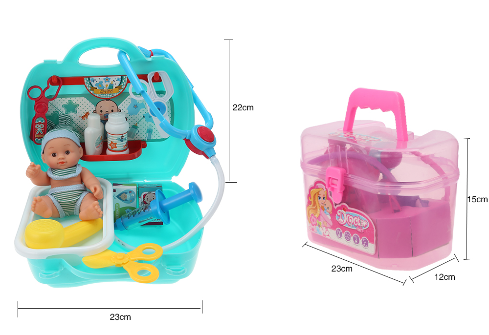 Kids Pretend Play Doctor Game Education Toy Plastic Suitcase Kit Kids Pretend Play Doctor Game Education Toy Plastic Suitcase Kit