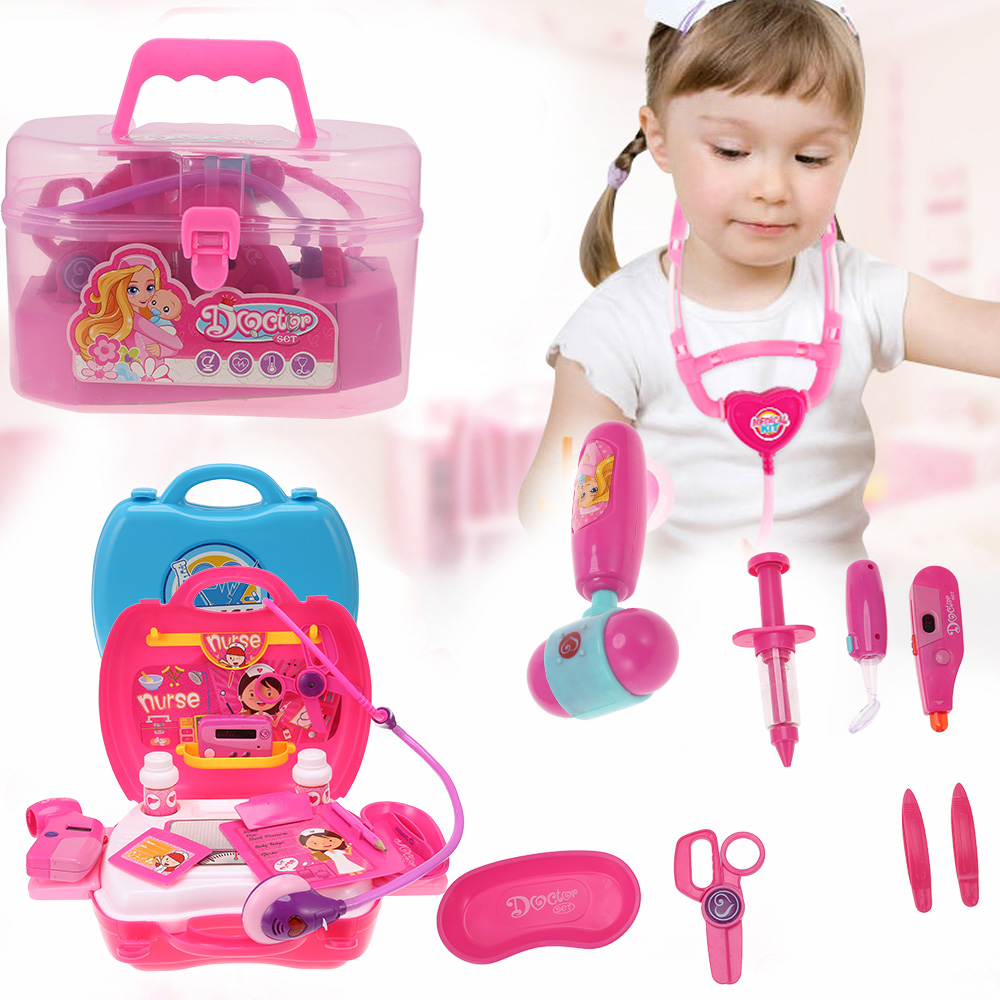 Kids Pretend Play Doctor Game Education Toy Plastic Suitcase Kit Kids Pretend Play Doctor Game Education Toy Plastic Suitcase Kit
