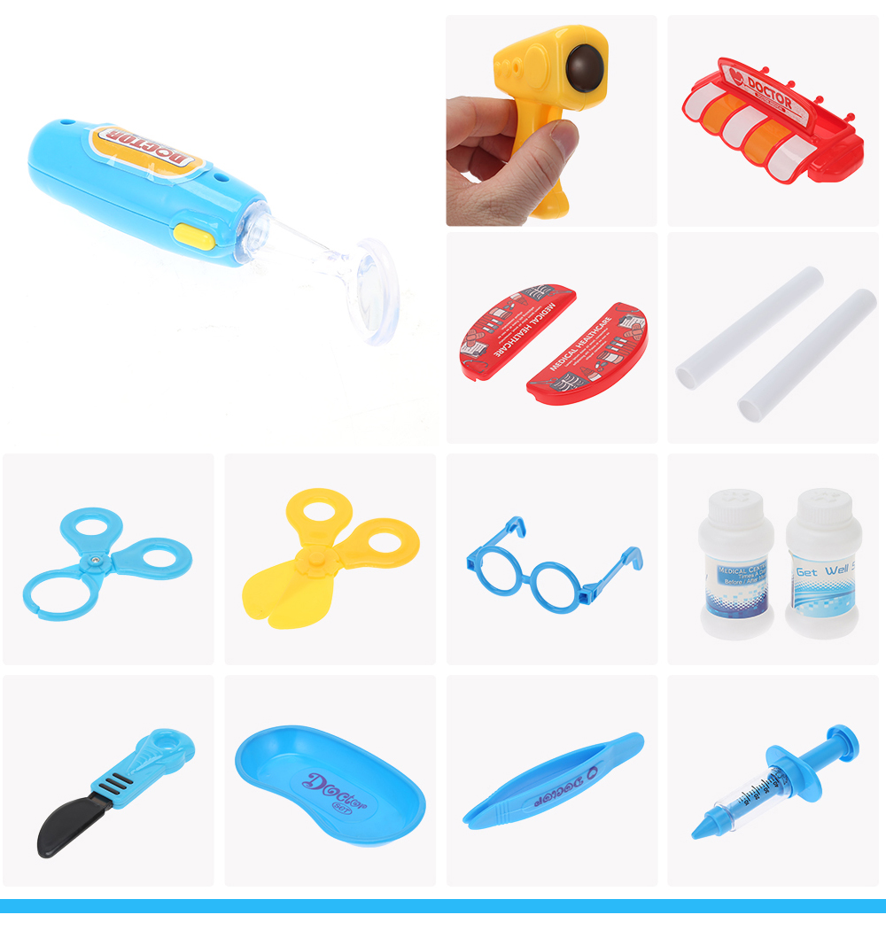 Kids Pretend Play Doctor Game Education Toy Plastic Suitcase Kit Kids Pretend Play Doctor Game Education Toy Plastic Suitcase Kit