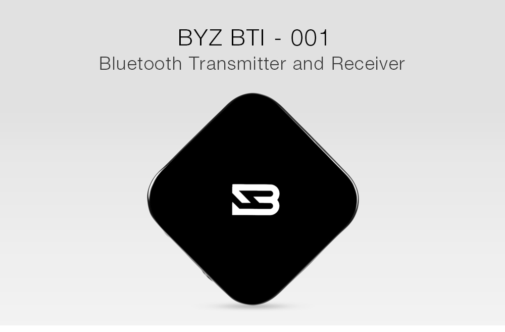 BYZ BTI - 001 Bluetooth V4.1 Transmitter and Receiver 2-in-1 Black Lightweight LED Indicator BYZ BTI - 001 Bluetooth V4.1 Transmitter and Receiver 2-in-1 Black Lightweight LED Indicator