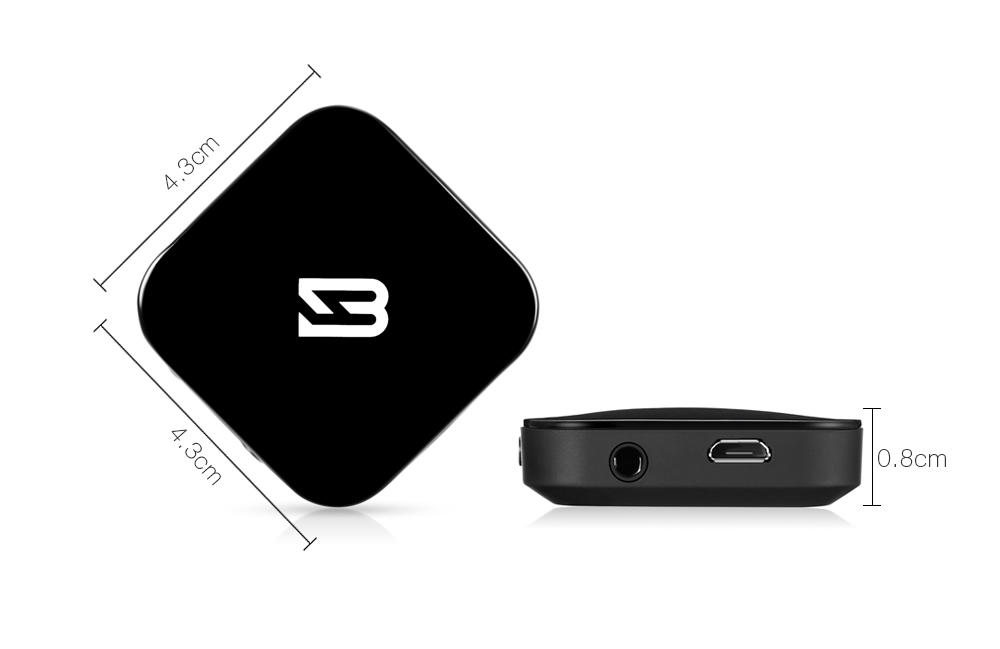 BYZ BTI - 001 Bluetooth V4.1 Transmitter and Receiver 2-in-1 Black Lightweight LED Indicator BYZ BTI - 001 Bluetooth V4.1 Transmitter and Receiver 2-in-1 Black Lightweight LED Indicator