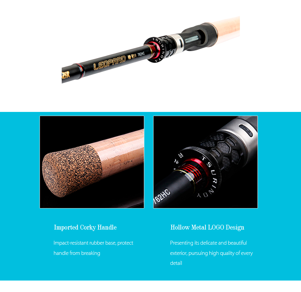 TSURINOYA LEOPRRD Outdoor Mini Portable Retractable Fish Pole Fishing Rod TSURINOYA LEOPRRD Outdoor Mini Portable Retractable Fish Pole Fishing Rod