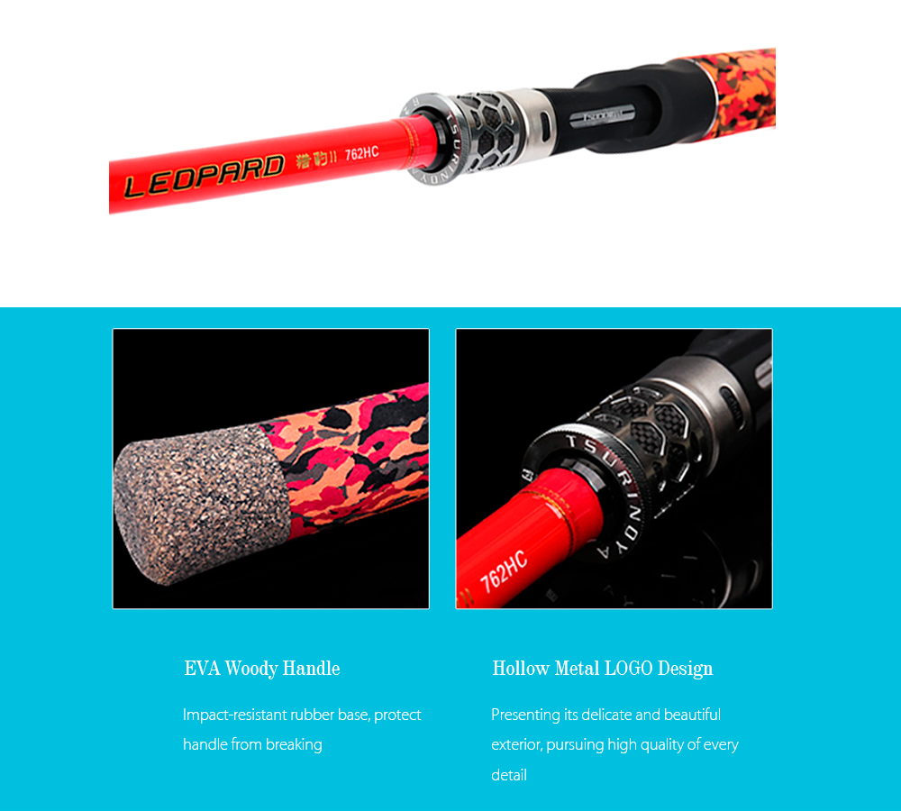 TSURINOYA LEOPRRD Outdoor Mini Portable Retractable Fish Pole Fishing Rod TSURINOYA LEOPRRD Outdoor Mini Portable Retractable Fish Pole Fishing Rod