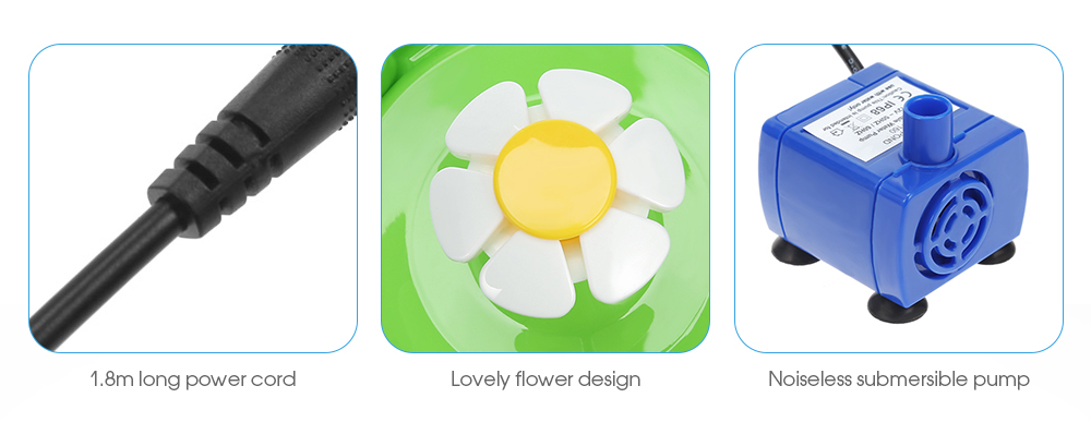Little Pet Fountain Automatic Cat Dog Kitten Water Drinking Bowl Drink Dish Filter Little Pet Fountain Automatic Cat Dog Kitten Water Drinking Bowl Drink Dish Filter