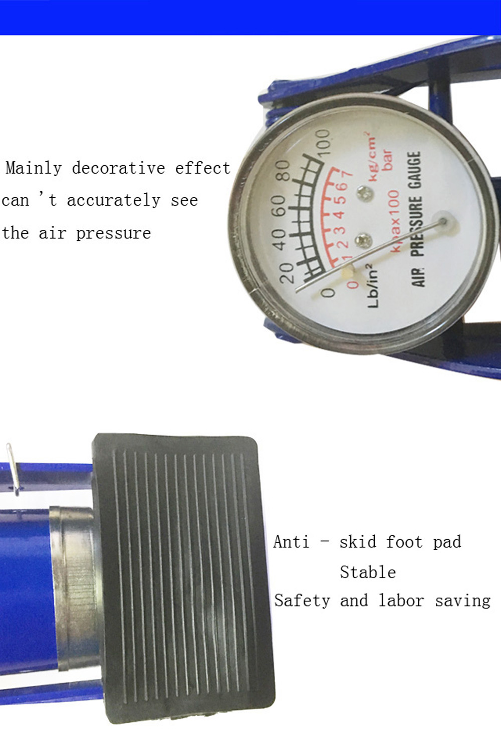 Bicycle Mountain Bike Foot Pedal Type Electric Motorcycle Automobile Inflator Bicycle Mountain Bike Foot Pedal Type Electric Motorcycle Automobile Inflator