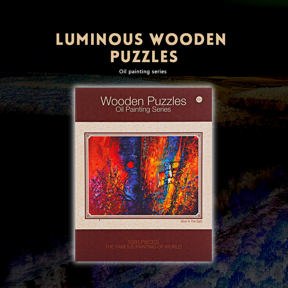 1000pcs Wooden Luminous Puzzles Oil Painting Series Sunset Scene Educational Toys 1000pcs Wooden Luminous Puzzles Oil Painting Series Sunset Scene Educational Toys