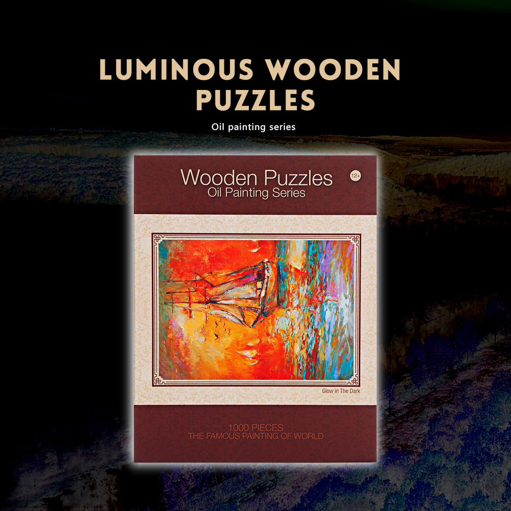 1000pcs Luminous Wooden Puzzles Oil Painting Series Plain Sailing Educational Toys 1000pcs Luminous Wooden Puzzles Oil Painting Series Plain Sailing Educational Toys