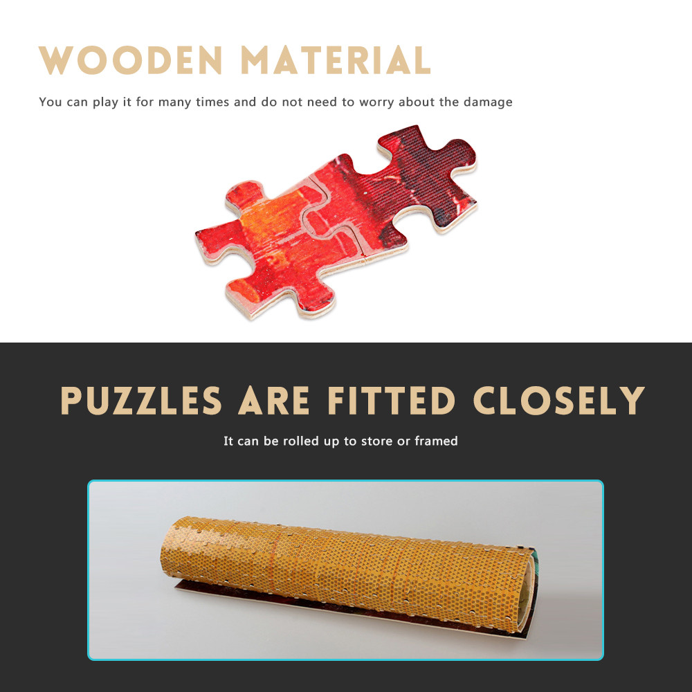 1000pcs Luminous Wooden Puzzles Oil Painting Series Plain Sailing Educational Toys 1000pcs Luminous Wooden Puzzles Oil Painting Series Plain Sailing Educational Toys