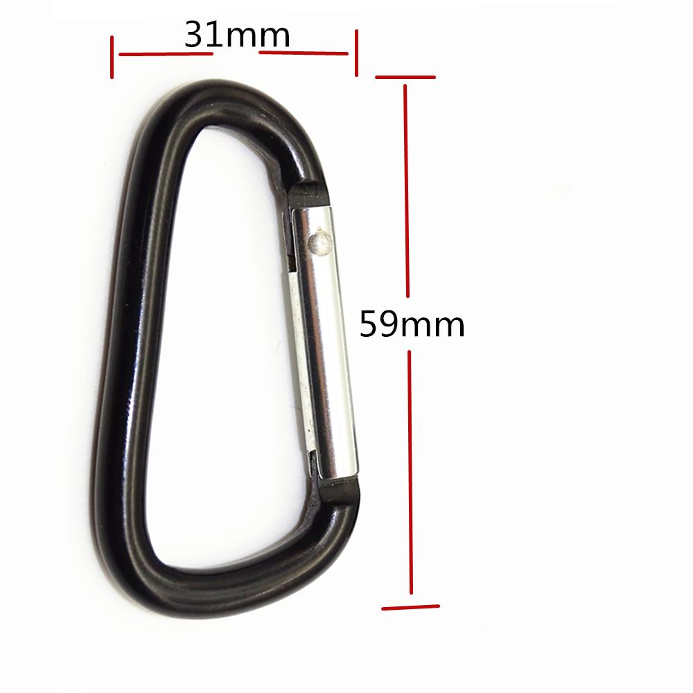 Outdoors Aluminium Alloy Multi-function Type D Buckle 2pcs Outdoors Aluminium Alloy Multi-function Type D Buckle 2pcs