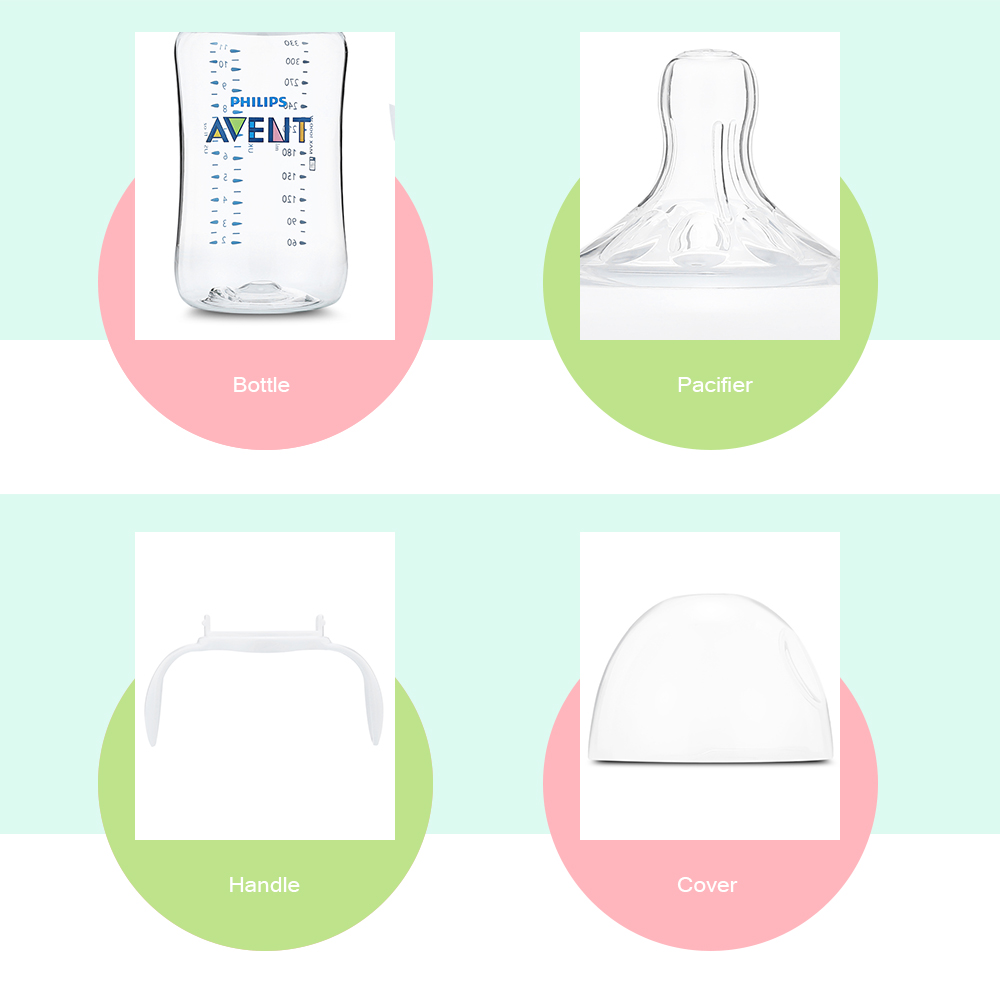 Philips Avent 11oz / 330ml Baby Handle Milk Bottle Training Feeding Drinking Cup Philips Avent 11oz / 330ml Baby Handle Milk Bottle Training Feeding Drinking Cup