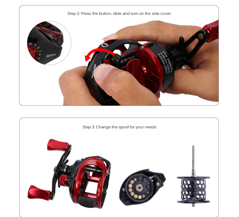 Tsurinoya XF - 150 6.6:1 Left / Right Hand Metal Deep Spool Optional 9 + 1BB Water Drop Wheel Bait Casting Fishing Reel Tsurinoya XF - 150 6.6:1 Left / Right Hand Metal Deep Spool Optional 9 + 1BB Water Drop Wheel Bait Casting Fishing Reel