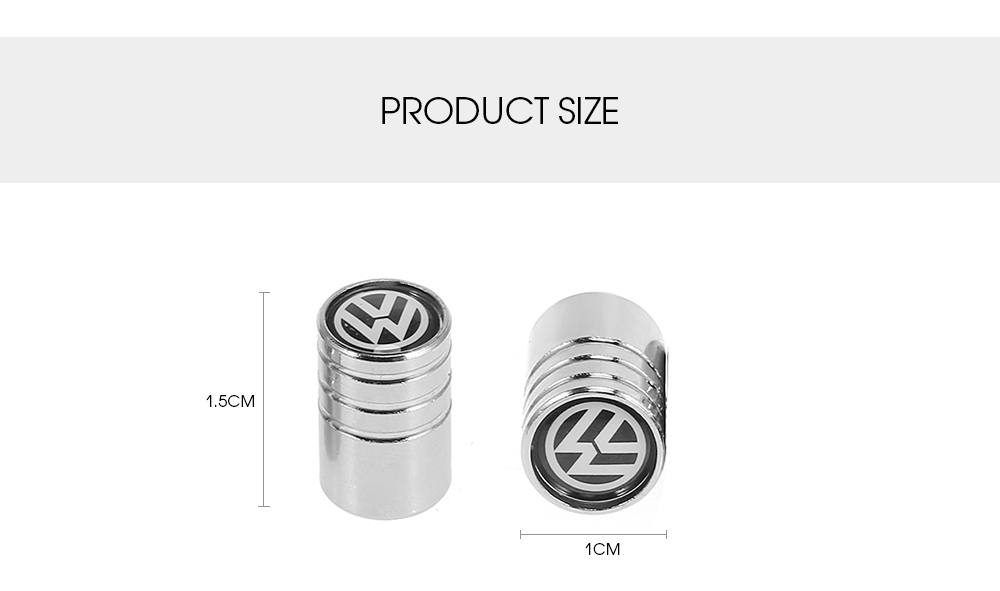 Universal Car Tire Valves Cover Metal Wheel Caps 4pcs
