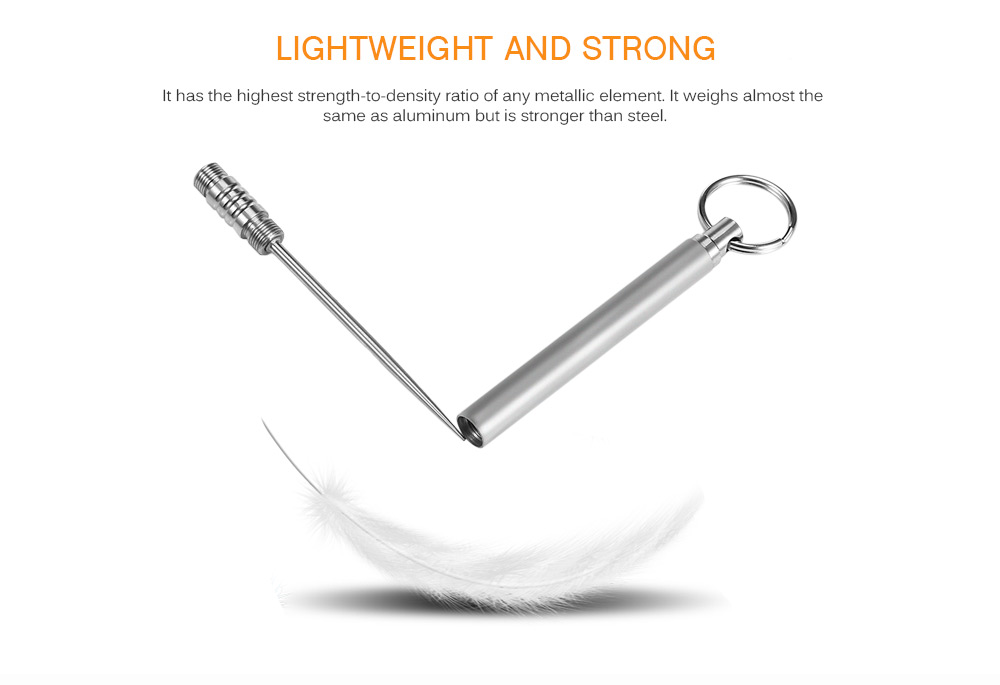 Gameit TC4 Titanium Outdoor Camping Picnic Toothpick Keychain Tool with Protective Case Holder Gameit TC4 Titanium Outdoor Camping Picnic Toothpick Keychain Tool with Protective Case Holder