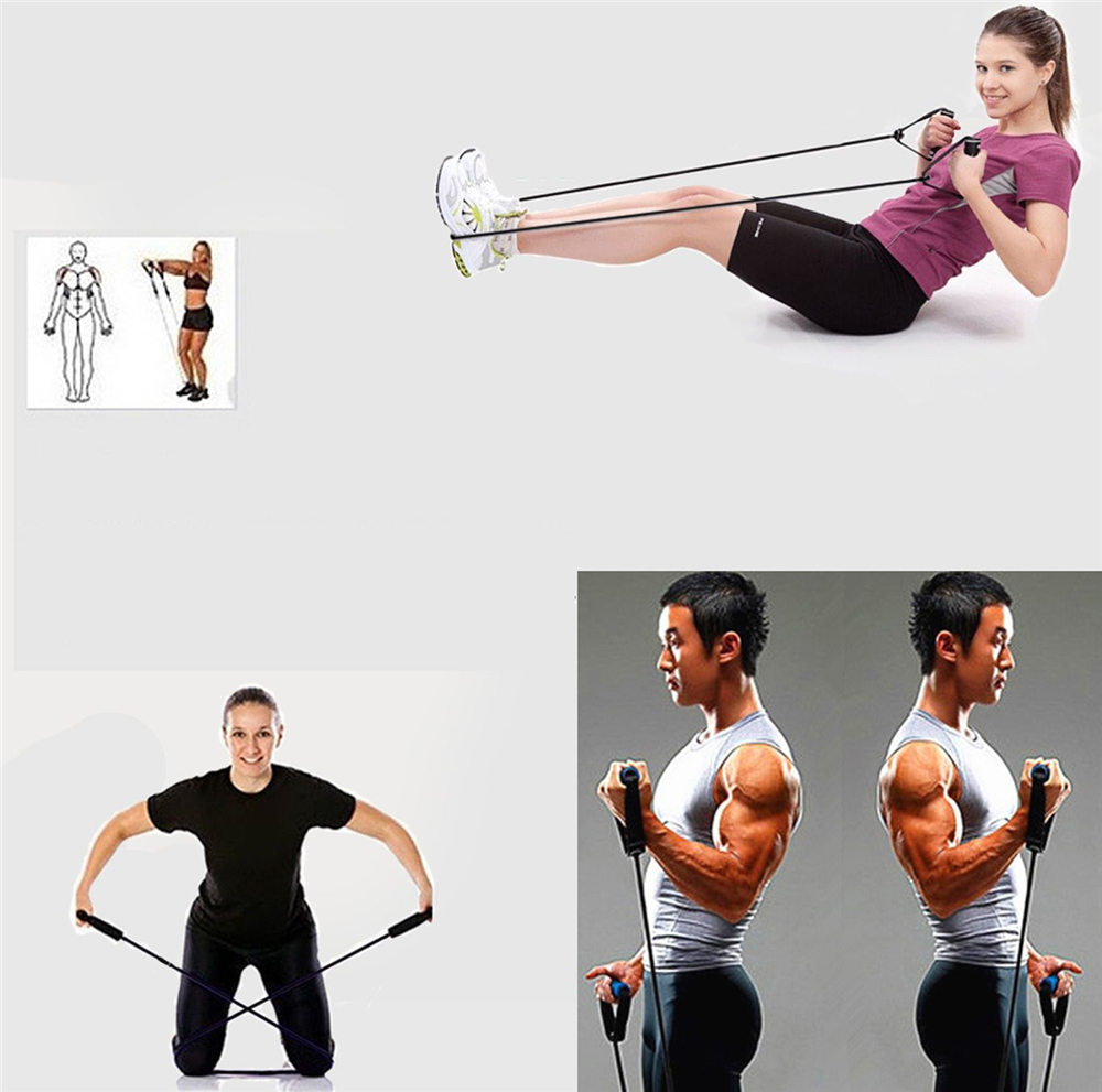 Resistance Band Exercise Tube With Door Anchor and Manual for Training/Physical Therapy/Home Workouts/Boxing Training Resistance Band Exercise Tube With Door Anchor and Manual for Training/Physical Therapy/Home Workouts/Boxing Training