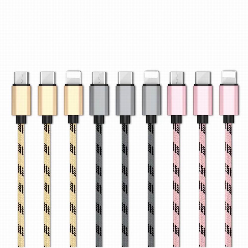 High Quality Wire 3 in 1 Cable and Charging Cable Usb for Android Micro+iPhone+Type-C Usb High Quality Wire 3 in 1 Cable and Charging Cable Usb for Android Micro+iPhone+Type-C Usb