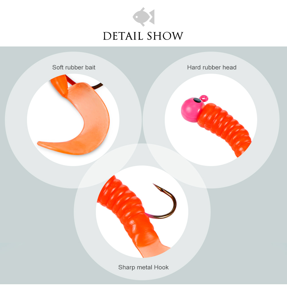 17pcs / Set Worm Fishing Lure Bass Bait Fish Hook Tackle 17pcs / Set Worm Fishing Lure Bass Bait Fish Hook Tackle