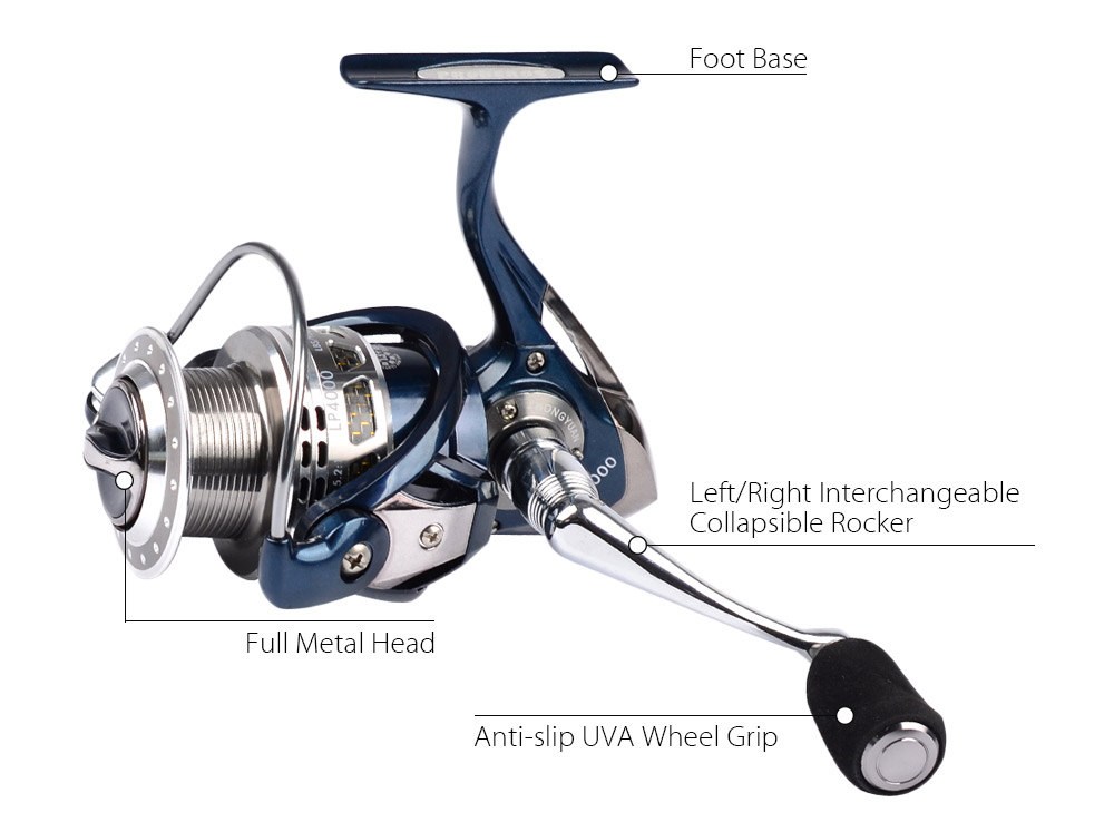 PRO BEROS Full Metal Head 13 + 1BB Ultra Smooth Lightweight Aluminum Fishing Tackle Spinning Reel PRO BEROS Full Metal Head 13 + 1BB Ultra Smooth Lightweight Aluminum Fishing Tackle Spinning Reel