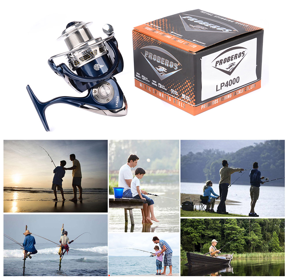 PRO BEROS Full Metal Head 13 + 1BB Ultra Smooth Lightweight Aluminum Fishing Tackle Spinning Reel PRO BEROS Full Metal Head 13 + 1BB Ultra Smooth Lightweight Aluminum Fishing Tackle Spinning Reel