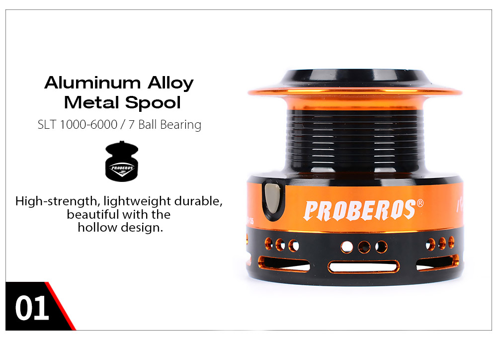 PRO BEROS 7BB Metal Wheel Fish Spool Lightweight Fishing Tackle Spinning Reel PRO BEROS 7BB Metal Wheel Fish Spool Lightweight Fishing Tackle Spinning Reel