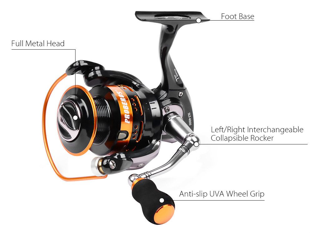 PRO BEROS 7BB Metal Wheel Fish Spool Lightweight Fishing Tackle Spinning Reel PRO BEROS 7BB Metal Wheel Fish Spool Lightweight Fishing Tackle Spinning Reel