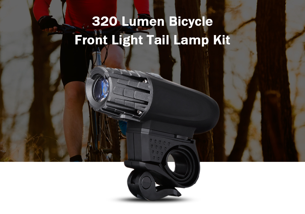 New Style USB Rechargeable 320 Lumen Bicycle Front Light Tail Lamp Set New Style USB Rechargeable 320 Lumen Bicycle Front Light Tail Lamp Set