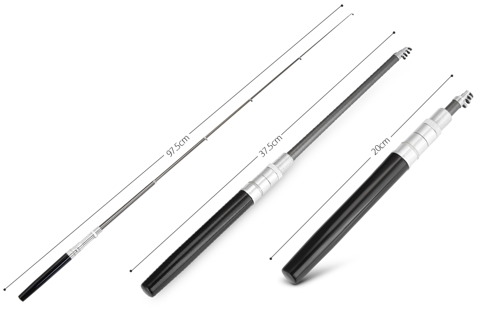 Pen Shape Portable Aluminum Alloy Fishing Rod Mini Fish Pole Reel Combos Pen Shape Portable Aluminum Alloy Fishing Rod Mini Fish Pole Reel Combos