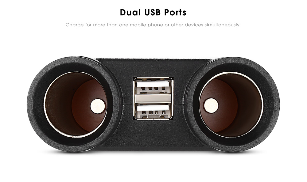 HSC 102A Car Charger Dual USB 2 Cigarette Lighter Sockets Independent Switch HSC 102A Car Charger Dual USB 2 Cigarette Lighter Sockets Independent Switch