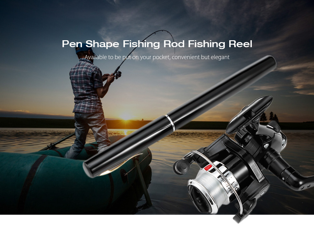 Portable Mini Aluminum Baitcasting Pocket Pen Shape Fish Rod Fishing Reel Portable Mini Aluminum Baitcasting Pocket Pen Shape Fish Rod Fishing Reel
