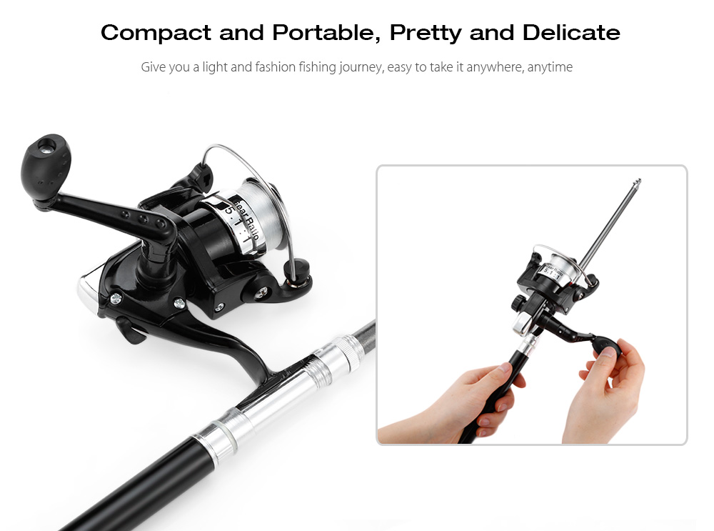 Portable Mini Aluminum Baitcasting Pocket Pen Shape Fish Rod Fishing Reel Portable Mini Aluminum Baitcasting Pocket Pen Shape Fish Rod Fishing Reel
