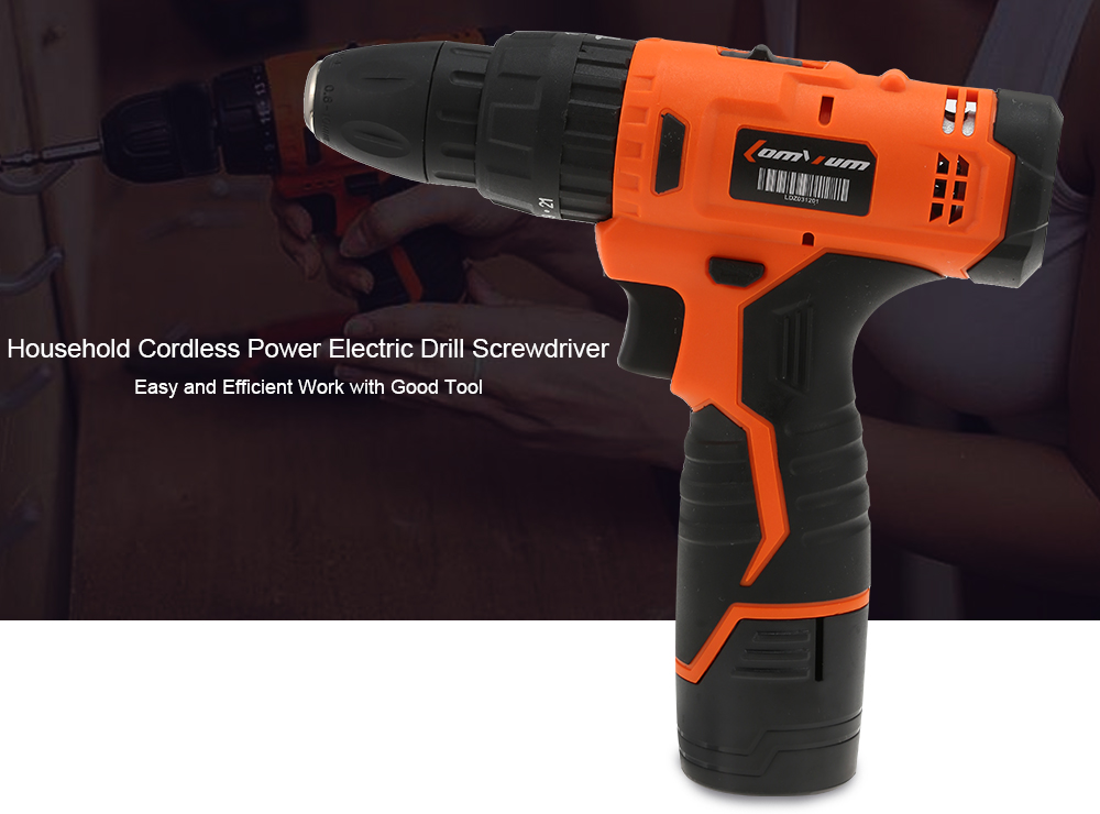 Household Screwdriver Cordless Power Electric Drill Drilling Tool Kit Household Screwdriver Cordless Power Electric Drill Drilling Tool Kit