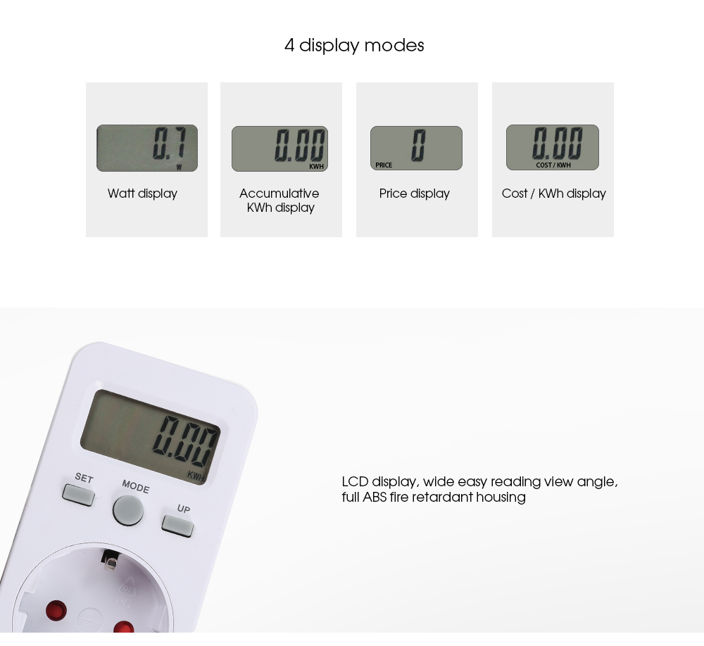 Digital Smart Plug Energy Power Electricity Usage Monitor