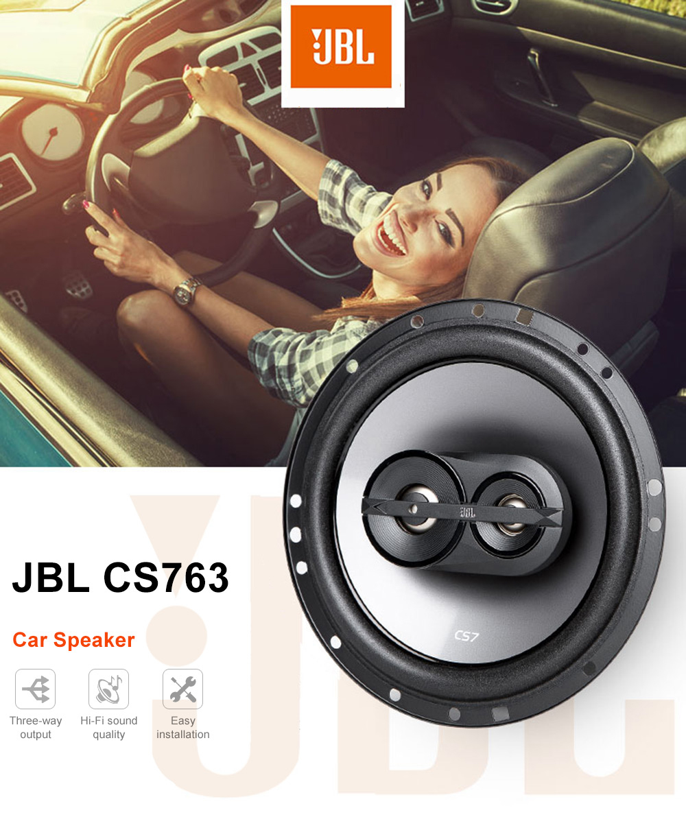 JBL CS763 Pair of Car Speaker 6.5 inch Coaxial Three-way 45 - 135W JBL CS763 Pair of Car Speaker 6.5 inch Coaxial Three-way 45 - 135W