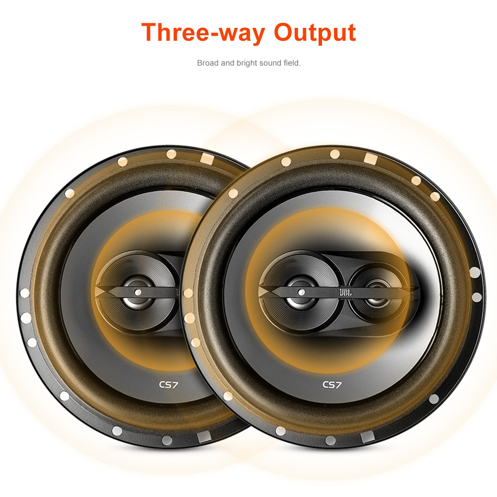 JBL CS763 Pair of Car Speaker 6.5 inch Coaxial Three-way 45 - 135W JBL CS763 Pair of Car Speaker 6.5 inch Coaxial Three-way 45 - 135W