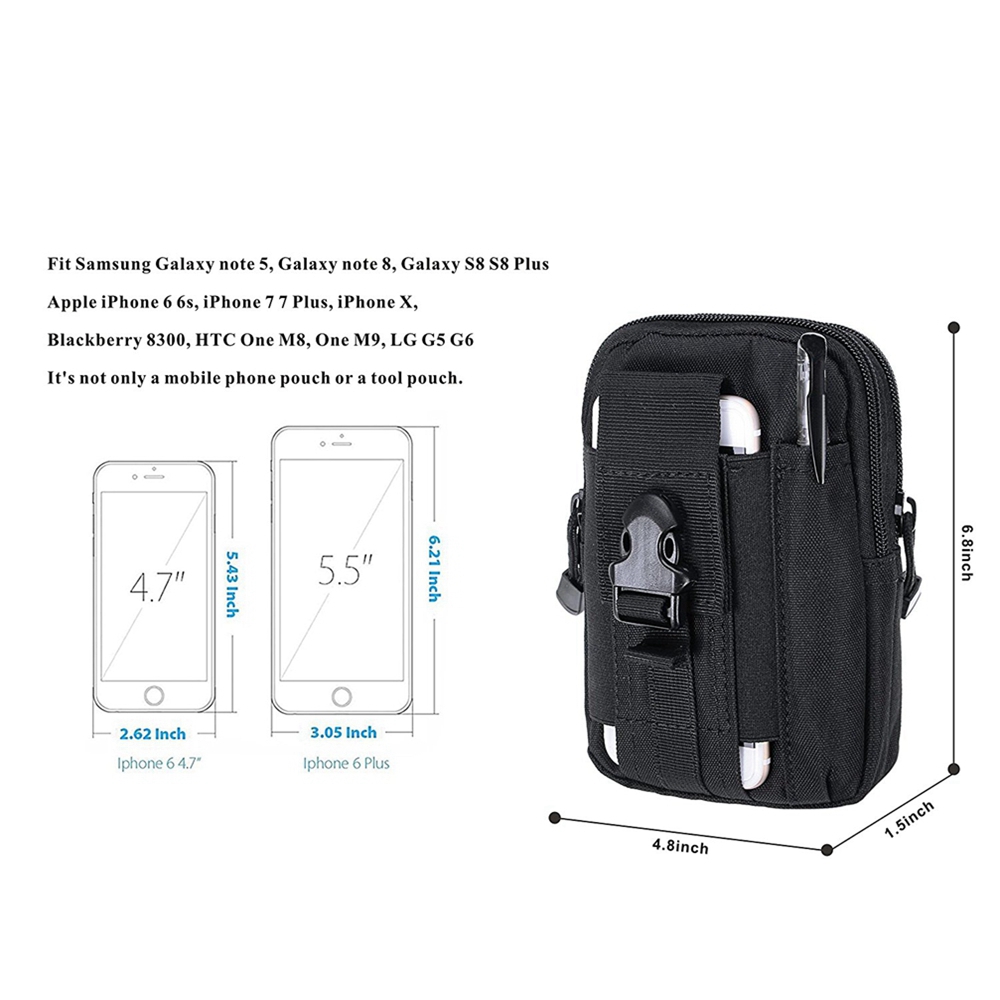 Multipurpose Tactical Cover Smartphone Holster EDC Security Pack Carry Case Pouch Belt Money Pocket Multipurpose Tactical Cover Smartphone Holster EDC Security Pack Carry Case Pouch Belt Money Pocket