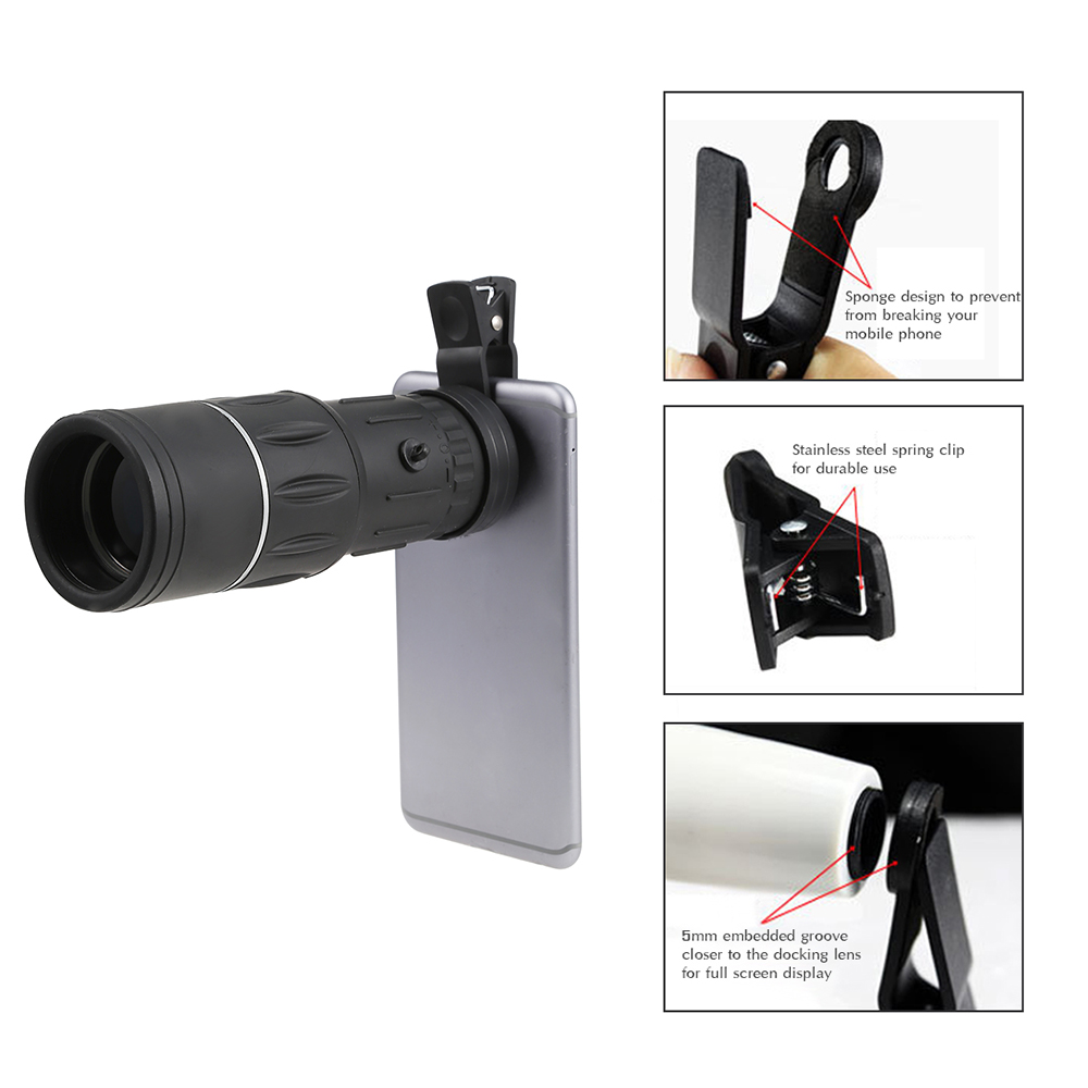 16 x 52 Mobile Phone Monocular Superfine Waterproof Telescope Vision 16 x 52 Mobile Phone Monocular Superfine Waterproof Telescope Vision