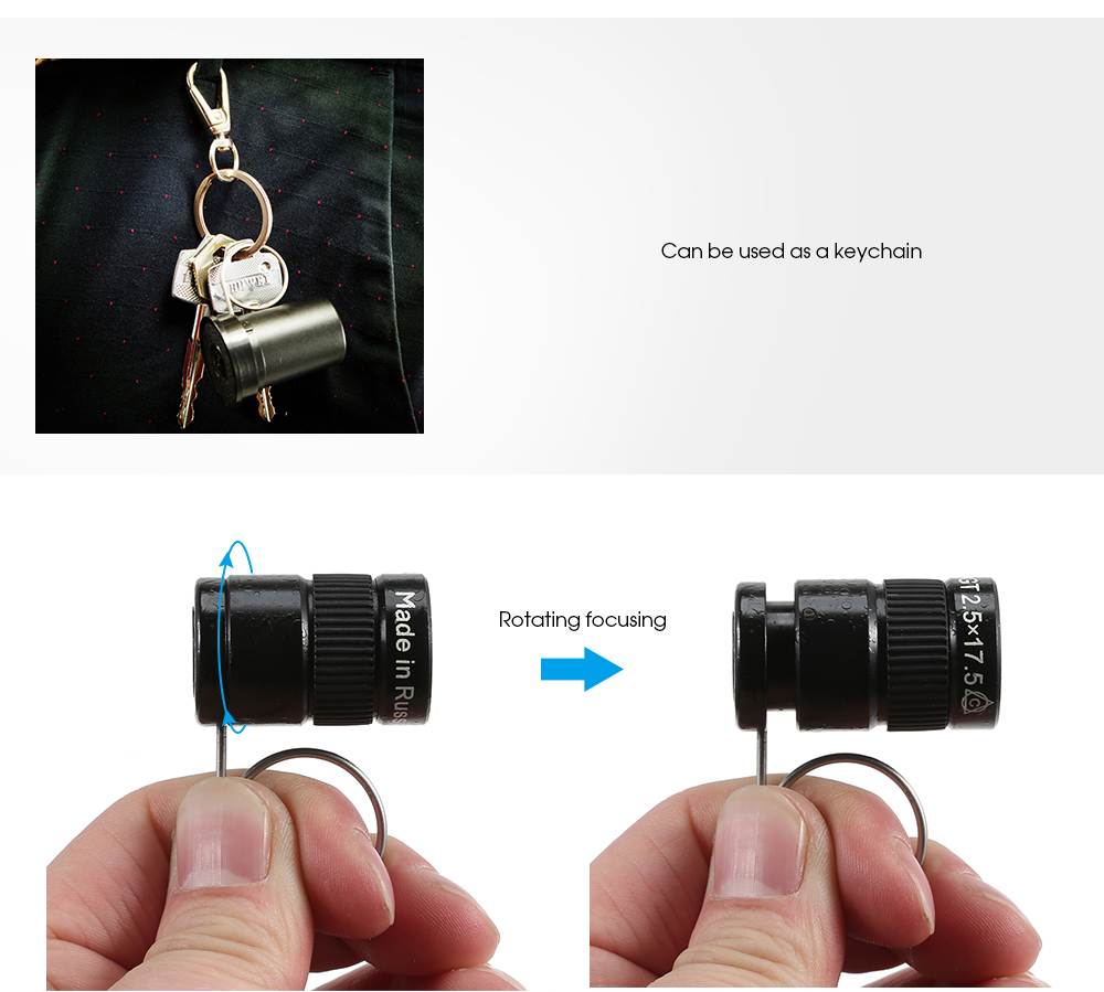 2.5 x 17.5 Mini Pocket Monocular Thumb Superfine Telescope Wide-angle Vision 2.5 x 17.5 Mini Pocket Monocular Thumb Superfine Telescope Wide-angle Vision