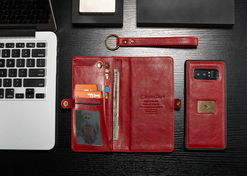 CaseMe for Samsung Galaxy Note 8 Handmade Premium Leather Wallet Case with Magnetic Closure Detachable Cover 7 ID Slots CaseMe for Samsung Galaxy Note 8 Handmade Premium Leather Wallet Case with Magnetic Closure Detachable Cover 7 ID Slots